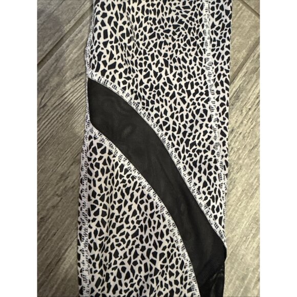 Lululemon Leggings Women’s 6 Run Inspire Tight II Mesh Black White Mesh Running - Picture 2 of 6